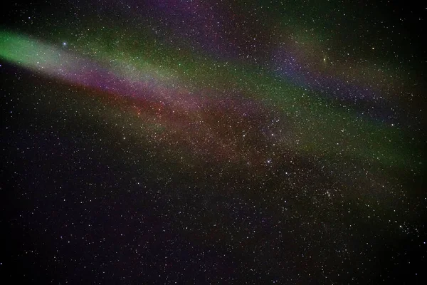 Las Luces Multicolores Aurora Boreal Cielo Estrellado Kvaloya Región Ártica —  Fotos de Stock
