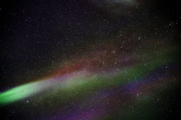 Une Vue Fascinante Des Aurores Boréales Dans Ciel Étoilé Kvaloya — Photo