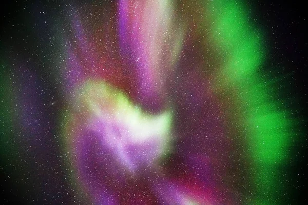 Une Vue Fascinante Des Aurores Boréales Dans Ciel Étoilé Kvaloya — Photo