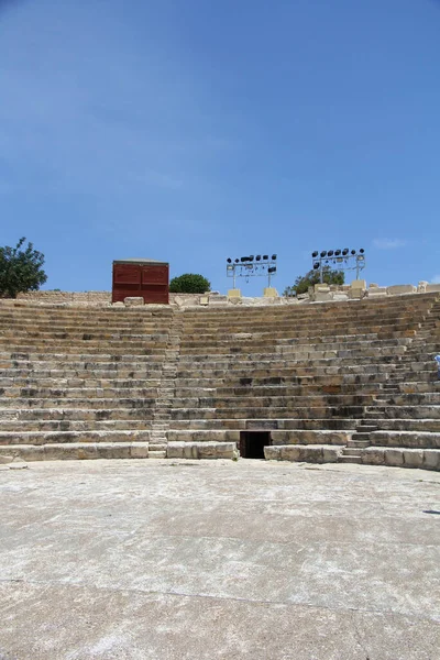 Вертикальний Виріб Стародавнього Кіпрського Театру — стокове фото