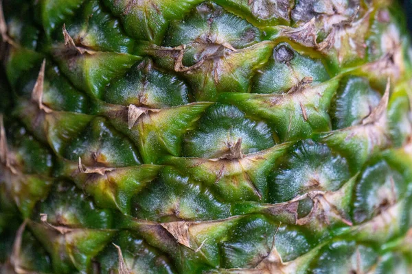 Eine Selektive Textur Der Haut Einer Ananas — Stockfoto