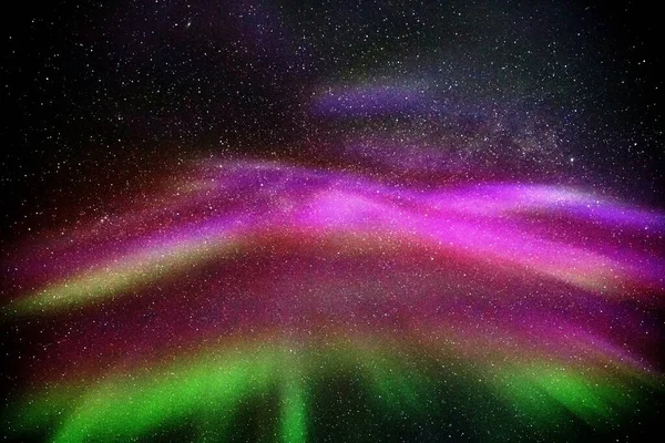 Las Luces Multicolores Aurora Boreal Cielo Estrellado Kvaloya Región Ártica —  Fotos de Stock