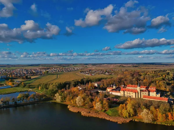 Flygfoto Över Nesvizhs Slott Vitryssland — Stockfoto