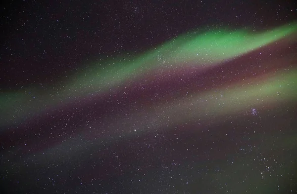 Μια Μαγευτική Θέα Της Aurora Borealis Δει Από Kattfjorden Kvaloya — Φωτογραφία Αρχείου