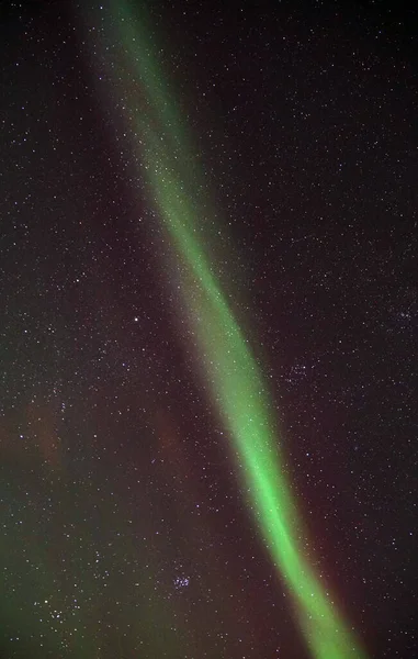 Una Vista Fascinante Aurora Boreal Vista Desde Kattfjorden Kvaloya Región — Foto de Stock