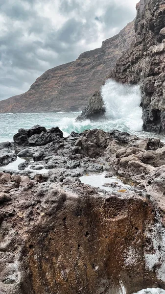 Lanzarote Famara Sörf — Stok fotoğraf