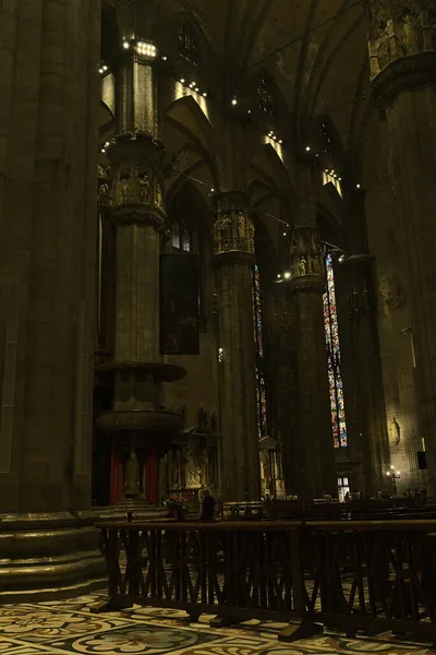 Milão Itália Setembro 2019 Arquitetura Interior Catedral Milão Milão Itália — Fotografia de Stock