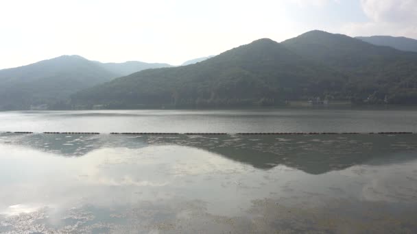 Schöne Landschaft Mit Einem See — Stockvideo