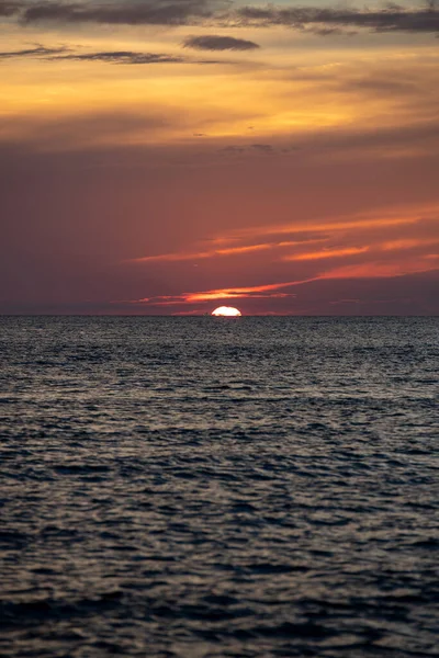Ein Schöner Sonnenuntergang Strand Cape May — Stockfoto
