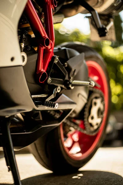 Detailní Záběr Motocykl Ducati — Stock fotografie