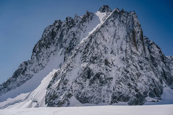 Nordwand Der Tour Ronde Aufstieg Alpinen Stil Mit Eispickeln Und — Stockfoto
