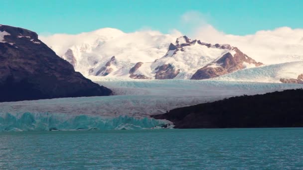Vista Geleira Maior Lagoa Glacial — Vídeo de Stock
