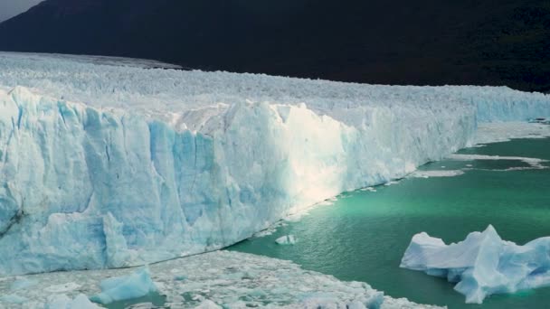 Vista Del Ghiacciaio Più Grande Laguna Glaciale — Video Stock