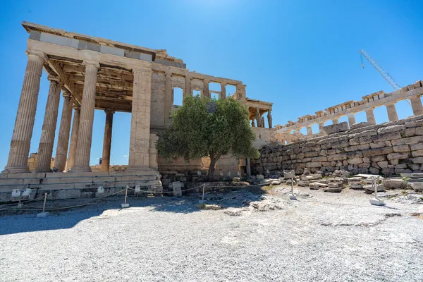 Luogo Turistico Vuoto Acropolis Atene Grecia Durante Pandemia Covid — Foto Stock