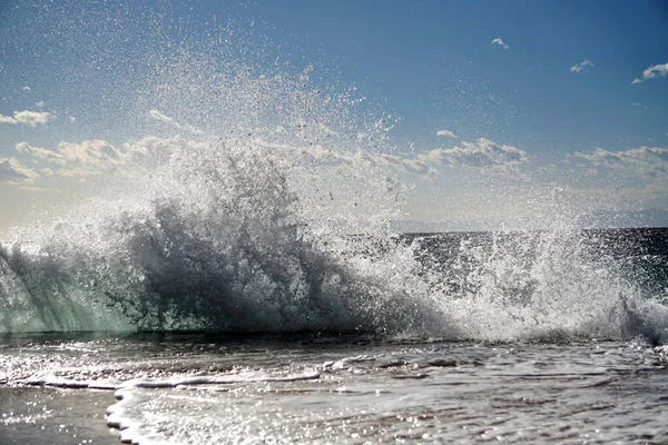 Uma Bela Foto Uma Paisagem Marinha Sob Céus Nublados Saronida — Fotografia de Stock