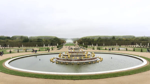 Paris France Oct 2019 Scenic View Latona Fountain Gardens Versailles — Stock Photo, Image