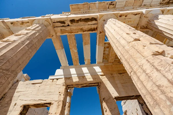 Puste Miejsce Turystyczne Akropolu Ateny Grecja Podczas Pandemii Wideoklipu — Zdjęcie stockowe