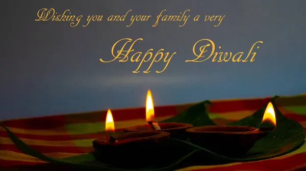 Happy Divali Celebration Greeting Card Design Copy Space — Stock Photo, Image