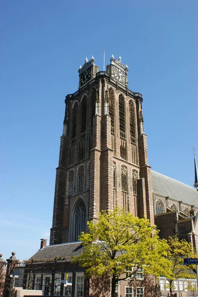 Dordrecht Países Bajos Abr 2011 Disparo Vertical Dordrecht Minster Iglesia — Foto de Stock