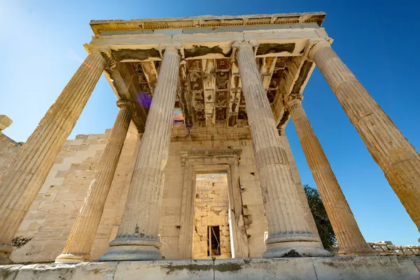 Luogo Turistico Vuoto Acropolis Atene Grecia Durante Pandemia Covid — Foto Stock