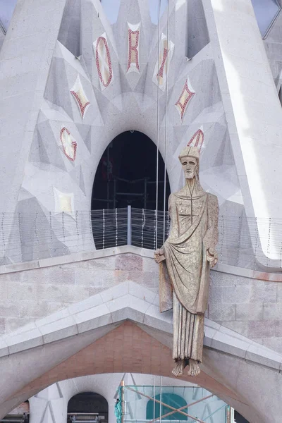 Скульптура Христа Храме Святого Семейства Гауди Барселоне Испания Ноября 2021 — стоковое фото
