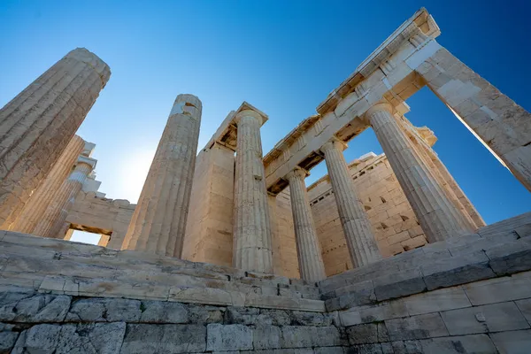 Luogo Turistico Vuoto Acropolis Atene Grecia Durante Pandemia Covid — Foto Stock