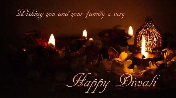 Happy Divali Celebration Greeting Card Design Copy Space — Stock Photo, Image