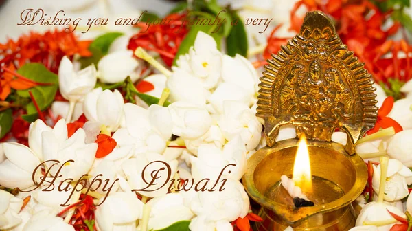 Happy Divali Celebration Greeting Card Design Copy Space — Stock Photo, Image