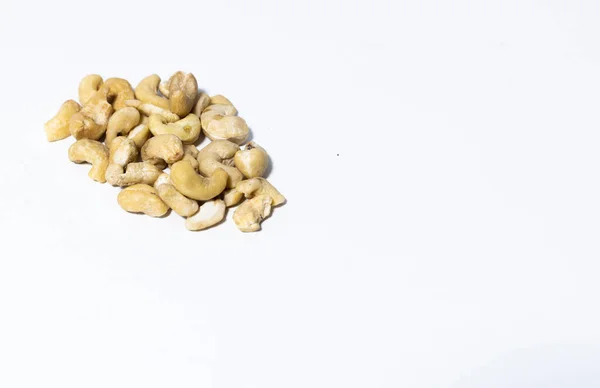 Close Cashew Nuts Isolated White Background — Stock Photo, Image