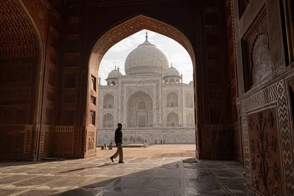 Agra India Března 2019 Krásný Záběr Taj Majala Blízké Budovy — Stock fotografie