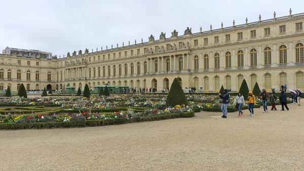 Paris France Oct 2019 Мальовничий Вид Сади Версальського Палацу Похмурий — стокове фото