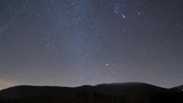 Krásná Noční Obloha Hvězdami — Stock video