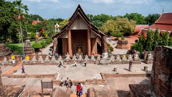 Wat Yai Chai Mongkhon Thajsko Ayutthaya Asie — Stock fotografie