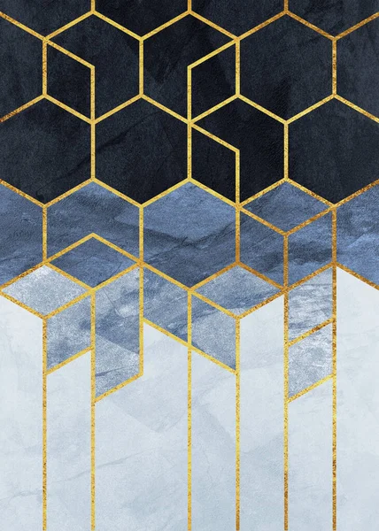 Γεωμετρική Αφηρημένη Τέχνη Υφή Γεωμετρικά Σχήματα Μπεζ Καφέ Κίτρινο Μαύρο — Φωτογραφία Αρχείου