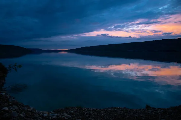 Die Sonnenuntergänge Lac Sainte Croix Frankreich Sind Ein Unglaubliches Erlebnis — Stockfoto