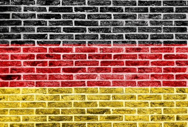 Прапор Німеччини Цегляній Стіні — стокове фото
