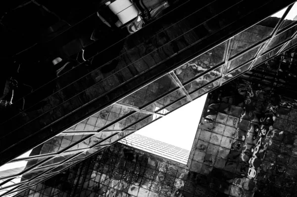 Abstract Black White Architecture London — Foto de Stock