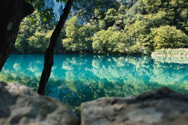 Plitvicer Lace National Heritage Croatia Lakes Amazing Visit Well Known — Stock Photo, Image