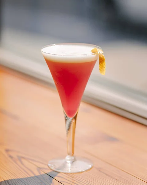 Sour Cocktail Simple Garnish Refreshing Regular Special Summer Months Afternoon — Stock Fotó
