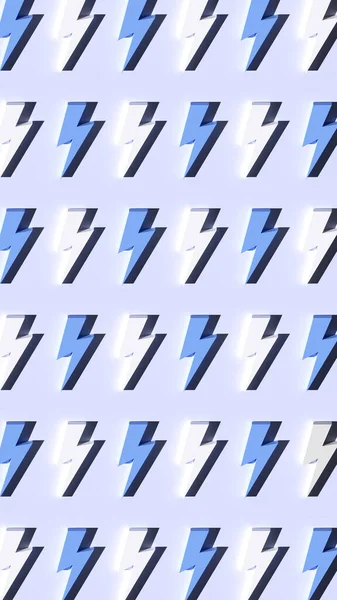 青と白の雷の垂直形式の背景パターン イラスト3D — ストック写真