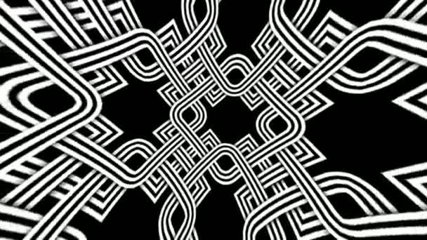 Design Seamless Monochrome Zigzag Pattern Abstract Background Vector Art Gradient — Stock Video