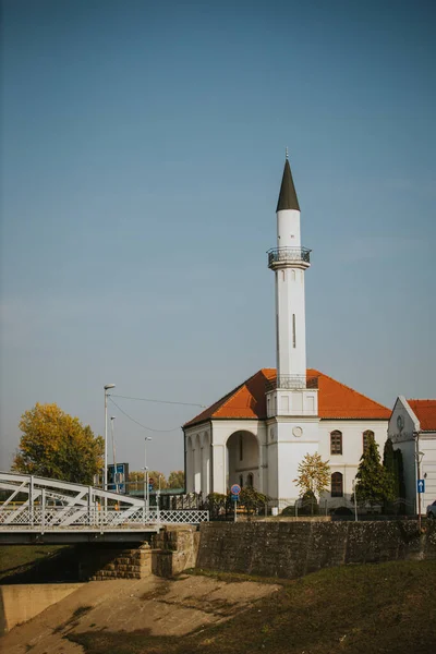 Vertical Shot Church Clear Skies — стоковое фото