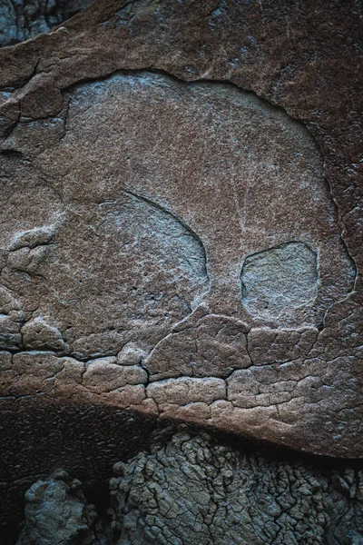 Κάθετη Λήψη Σχηματισμού Κρανίου Στο Εθνικό Πάρκο Θίοντορ Ρούσβελτ Βόρεια — Φωτογραφία Αρχείου