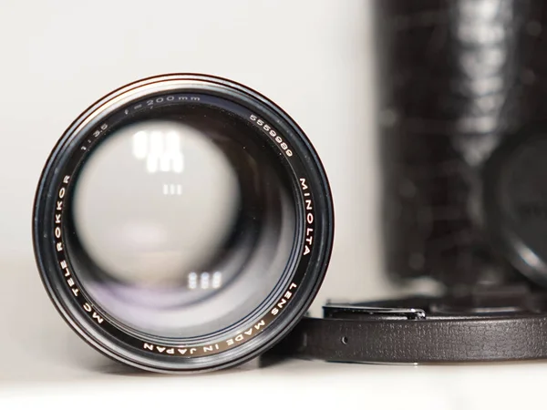 Closeup Shot Black Photography Lens — стоковое фото