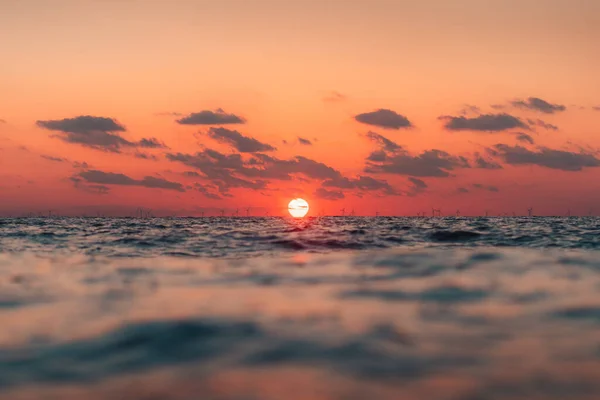 Beautiful Sunset Sea Domburg Zeeland Netherlands — Stock Photo, Image