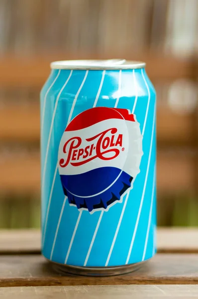 Poznan Poland Sep 2018 Selective Focus Shot Pepsi Cola Old — Stock Photo, Image