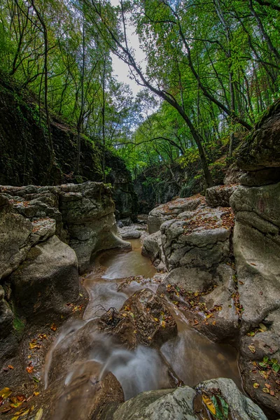 Vertical Shot Roman Bath Waterfall Bakony Hill Hungary — ストック写真