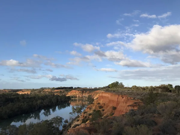 Una Vista Impresionante Del Río Murray Bajo Los Acantilados Australia —  Fotos de Stock