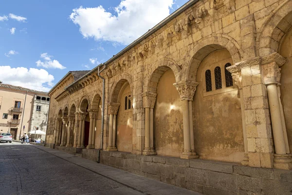 Segovia España 2021 Pórtico Iglesia Románica San Martín Segovia España —  Fotos de Stock