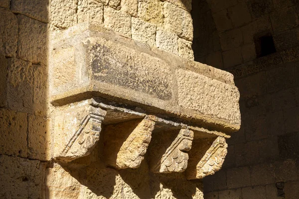 Capitals Romanesque Church Saint Martin Segovia Spain — стокове фото